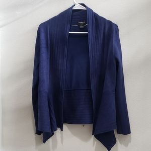 Cobalt blue cardigen sweater with ribbed detailing Liz Clairborne size PL